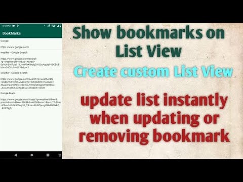 Display Bookmarks on custom ListView android studio | Sqlite database to ListView