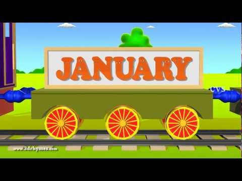 Months of the year song - 3D Animaton Preschool Nursery rhymes for children