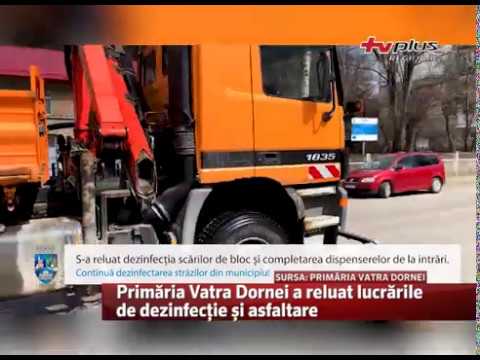 Primăria Vatra Dornei a reluat lucrările de dezinfecție și asfaltare