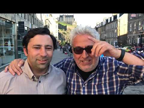 Leo Harlem con Benjamin Suarez en Escocia