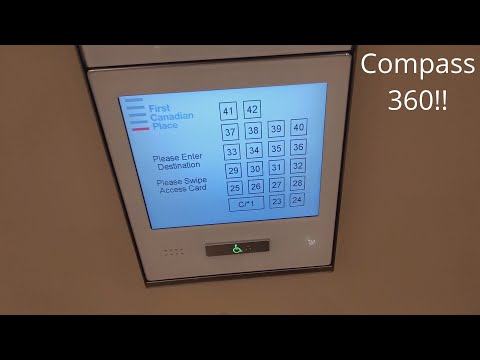 OTIS Compass 360 Destination Dispatch Traction Elevators at First Canadian Place  - Toronto ON