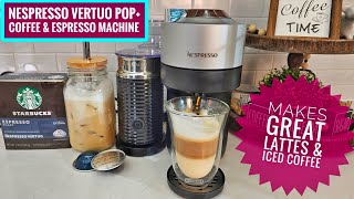 Nespresso Vertuo Pop+ espressomachine en Nespresso melkopschuimer! Maakt de beste ijskoffie!