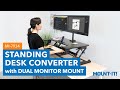 Sit-Stand Desk Converter with Dual Monitor Mount | MI-7934 (Features)