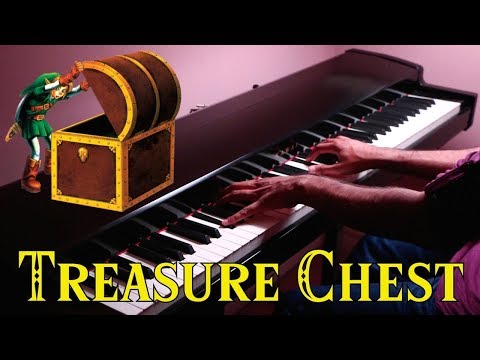 The Legend of Zelda: Ocarina of Time - Open Treasure Chest & Item Catch - Piano Video