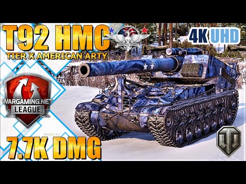 WoT T92 HMC Gameplay ♦ 7.7k Dmg ♦ SPG Arty Review (4k 2020)