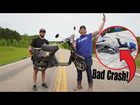 I Crashed Mikes NEW Moped!
