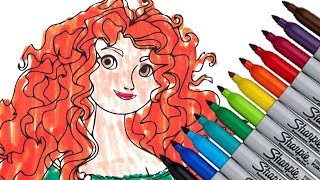 Merida Disney Princess New 2016 Coloring Page Video For Kids Cartoon Brave