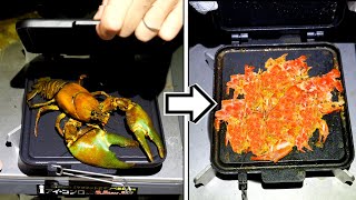 しれっととんでもない大嘘こいてて草 - ザリガニぶっ潰してせんべい作る