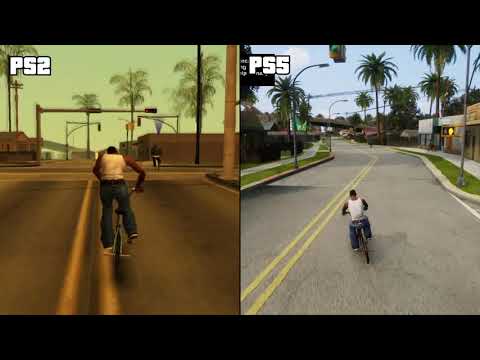 GTA San Andreas Definitive Edition (PS2 vs PS5) Side by Side Comparison