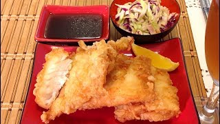 Cooking Fried Tempura Fish-How To Batter And Fry Cod Fillet-Japanese Recipes