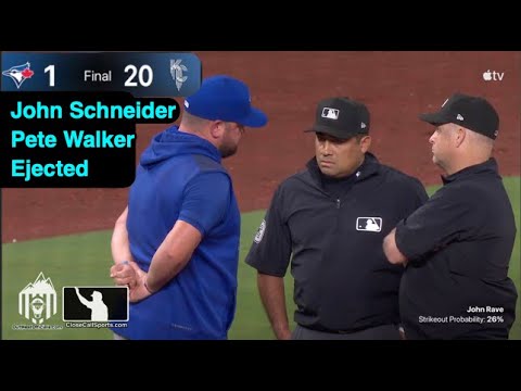 E161-2 - Pete Walker & John Schneider Ejected as Blue Jays Lose 20-1 Blowout to Royals