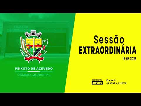 Imagem - Sessão Extraordinária de 15 de maio de 2026