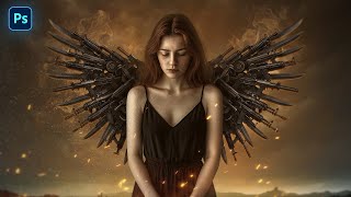 Epic Dark Angel Photoshop Manipulation | Weapon Wings Effect Tutorial