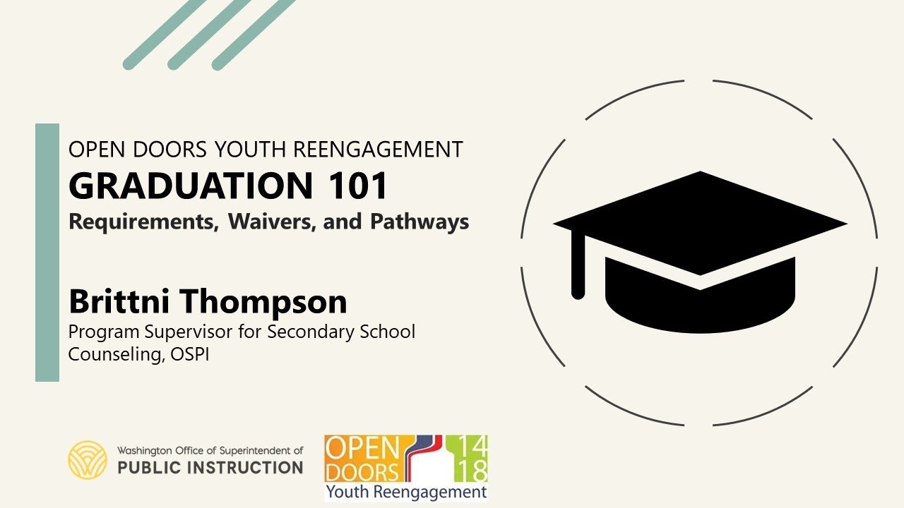 Graduation 101: Requirements, Waivers, and Pathways