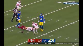 49ers 痛恨のインターセプト未遂。取ってりゃ結果は変わっていた？ [2021-2022 NFC CP 49ers vs LA]