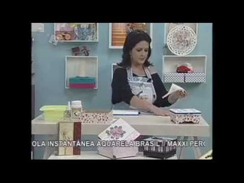 Caixinha com Decoupage - Aquarela Brasil - Marisa Magalhães