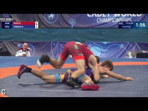 Repechage FS - 58 kg: K. KISS (HUN) df. N. ORBAN (ROU) by VPO1, 9-8