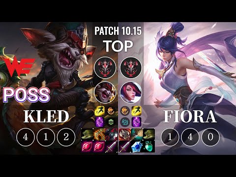 WE Poss Kled vs Fiora Top - KR Patch 10.15