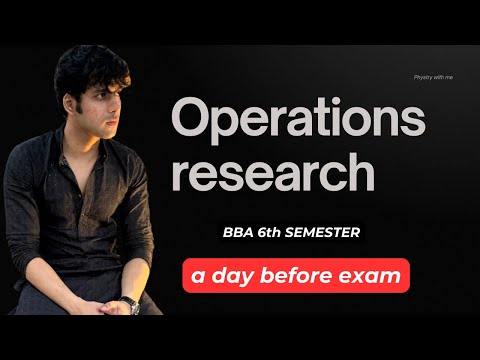 Operation Research for BBA 6th Semester Important Questions