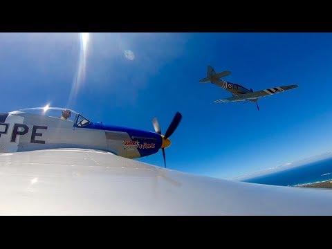 Hawker Sea Fury and P-51 Mustang