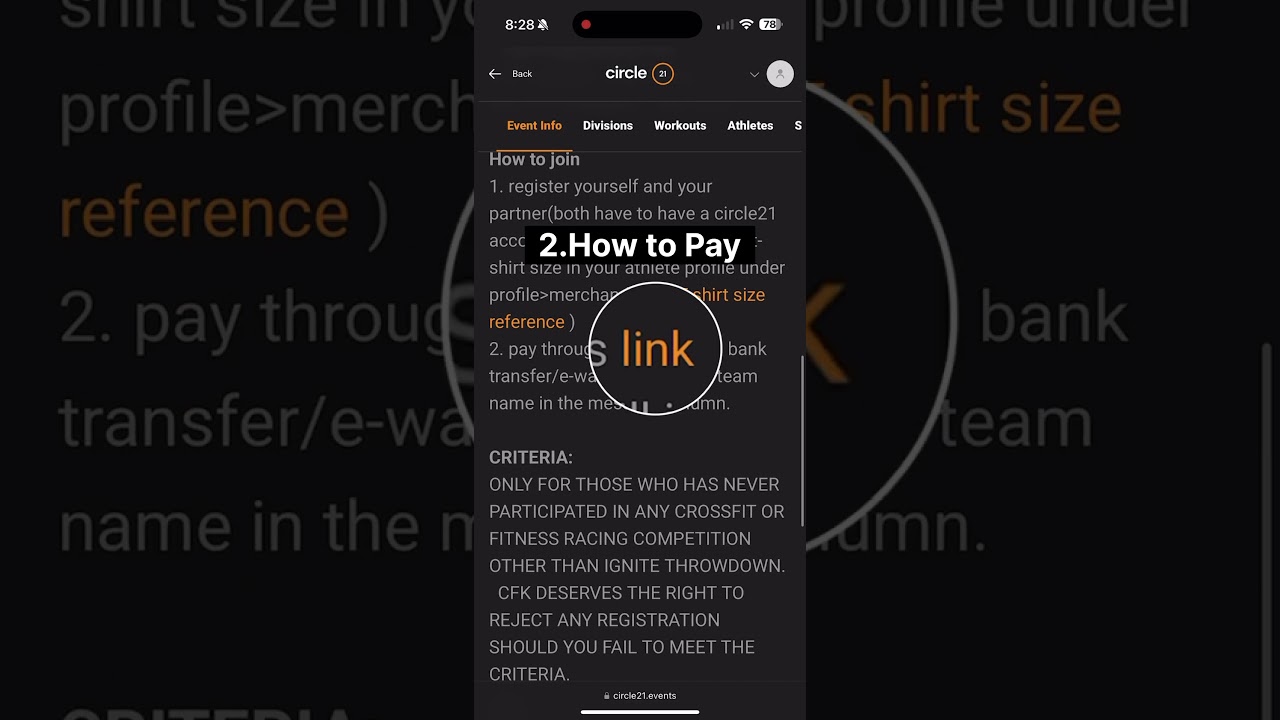 How to register Ignite Throwdown Tutorial Video