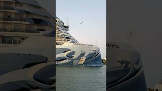 Norwegian Prima sailing away from Port Canaveral! #shorts #norwegianprima #cruiseship #portcanaveral