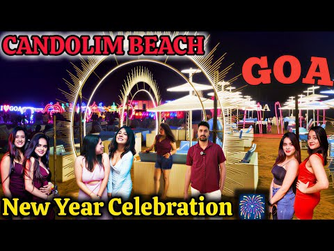 New year Celebration Goa 2026💥🌴Goa New Year Party 2026 | Goa Live🏖Candolim Beach Goa | Goa Nightlife