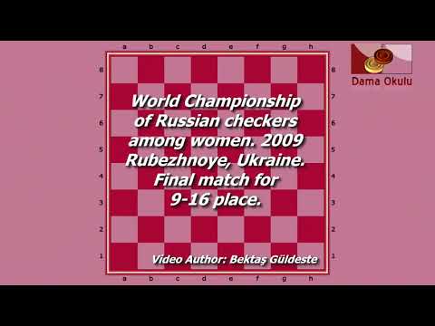 Platonova Irina (RUS) - Morozova Sofia (RUS). World Draughts-64_women-2009. Final.