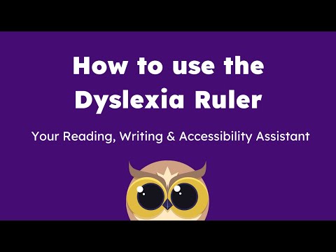 How to use the Dyslexia Ruler ( Reading Guide, Line Focus) in Helperbird
