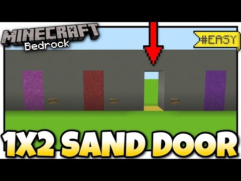 Skippy 6 Gaming - Minecraft - 2x1 SAND DOOR ( TINY ) [ Redstone Tutorial ] MCPE / Bedrock / Xbox / Switch