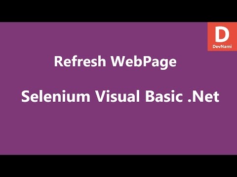 Selenium Visual Basic Net Refresh WebPage