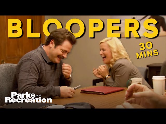 Parks & Rec hilarious BLOOPERS you must see! | Parks and Recreation SDDEFAULT Thumbnail