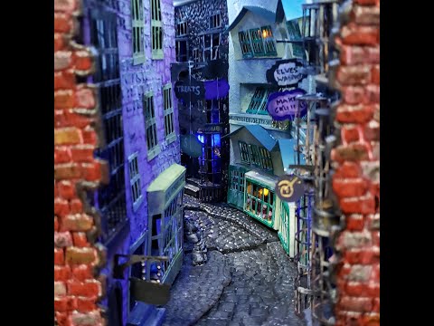 ASC Supplies DT Diagon Alley Book Nook part one tutorial walls and street part one tutorial