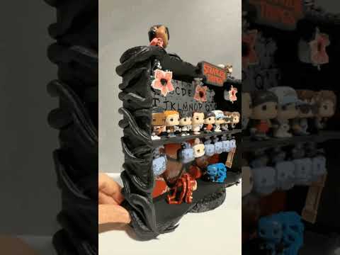 Полочка Очень странные дела Алфавит LED ПОДСВЕТКА С эффектом двух миров для фигурок киндер Stranger Things Kinder Joy - фото 1 - id-p3006409396