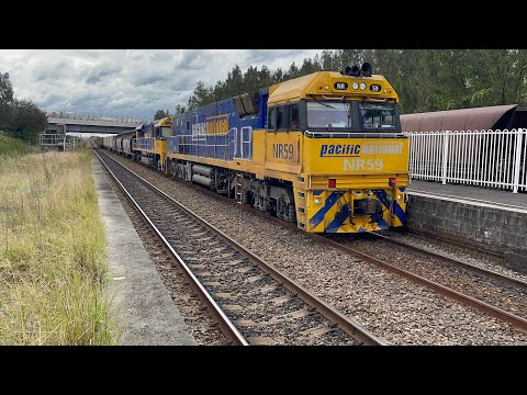 Pacific National NR59 & LDP006 (Fresh Repaint) with 4BS4 at Sandgate - 6/7/23