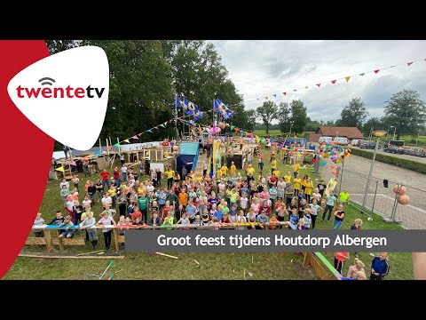 Honderden kinderen genieten volop tijdens Houtdorp Albergen - Twente TV
