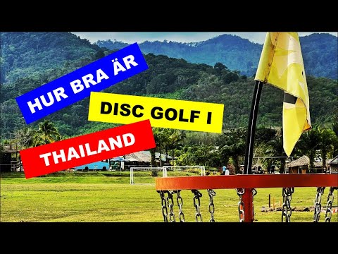 Jag testar Disc Golf i Thailand.
