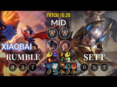 ES Xiaobai Rumble vs Sett Mid - KR Patch 10.20
