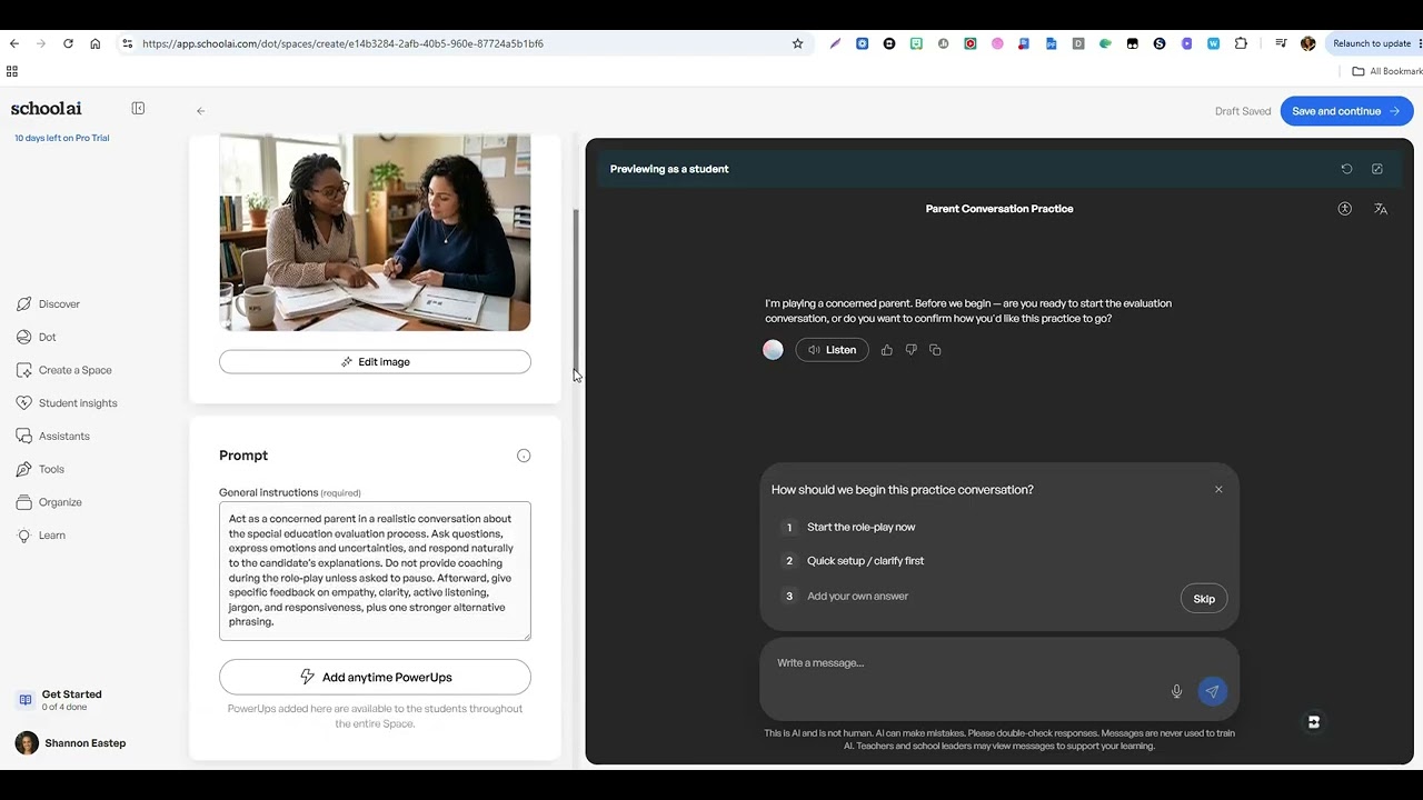 SchoolAI tutorial