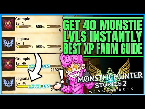 Level Monsties FAST - +46 Levels Instantly - Best Methods Guide & Tricks - Monster Hunter Stories 2!