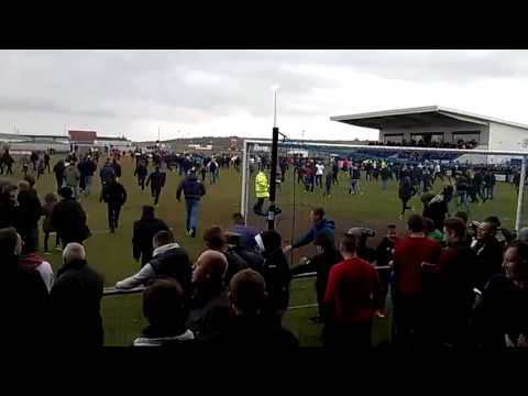 Darlington 2-0 Bamber Bridge - final whistle + pitch invasion!