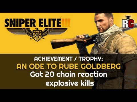 Sniper Elite 3 - AN ODE TO RUBE GOLDBERG Achievement / Trophy Guide - 20 Chain Reaction Kills