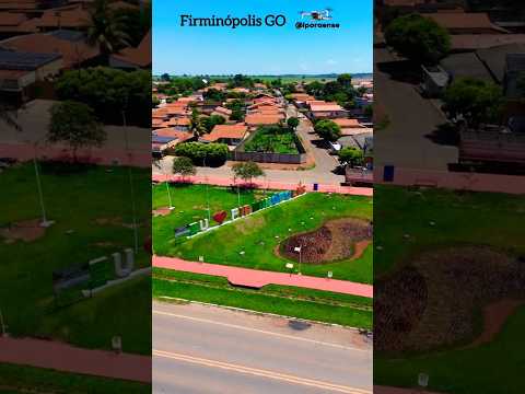 FIRMINÓPOLIS GOIÁS, PROJETO VISÃO AÉREA - PRACA NA ENTRADA DA CIDADE.
