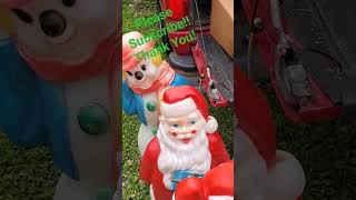 *Blow Mold Santa*Flea Market Shopping* Snowman Vintage Christmas Finds #ibuycoolstuff
