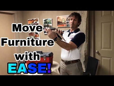 Part of a video titled How to Use Furniture Sliders to Move Heavy Furniture - YouTube