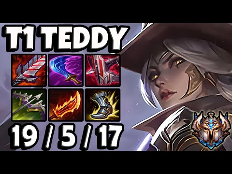 T1 Teddy ASHE ADC vs EZREAL - Korea Challenger Patch 11.15 ✅