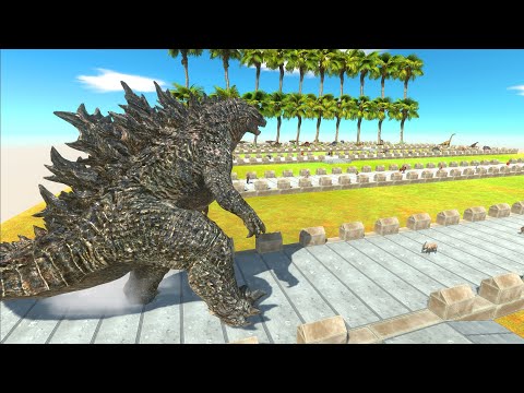 GODZILLA 2021 COCONUT ISLAND DEATH RUN - Animal Revolt Battle Simulator