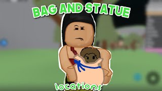 BAG and STATUE locations in camp TOTAL ROBLOX DRAMA