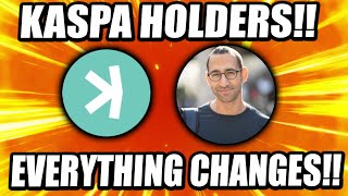 Kaspa Founder Yonatan Did The Unthinkable!! (Watch This Right Now!)