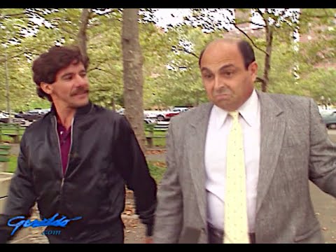1987.  Geraldo confronts Anthony 'Big Tony' Muscatiello outside the courthouse